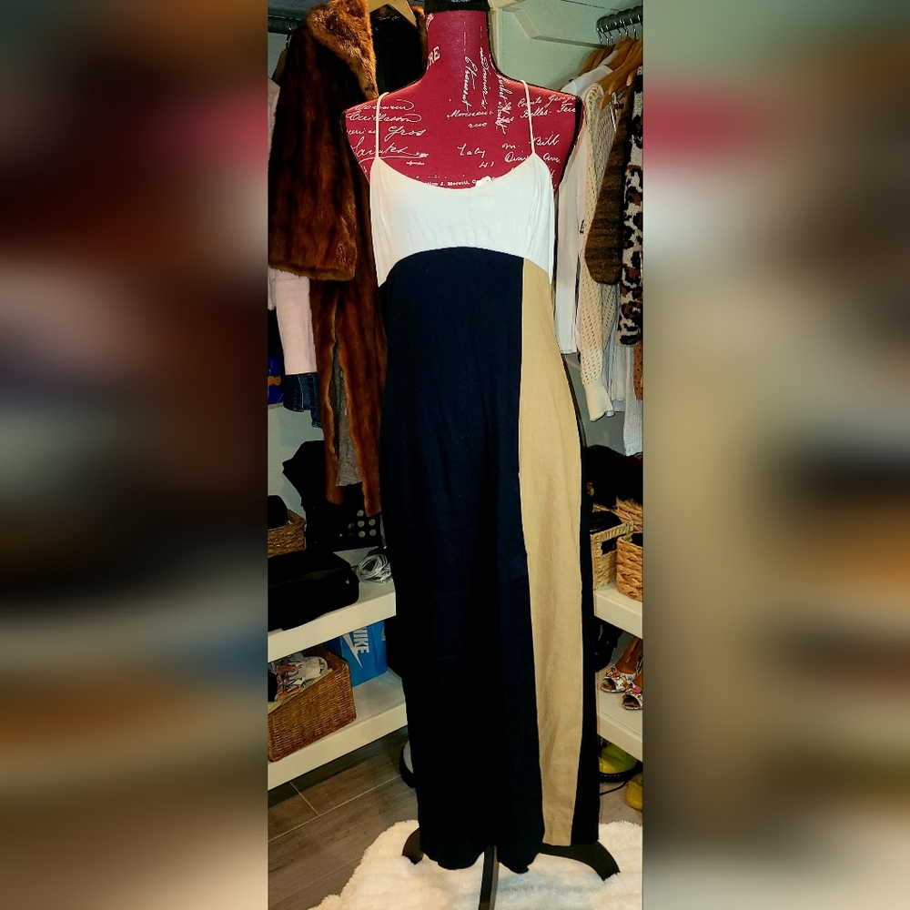 Zara Colorblock Spaghetti-Strap Maxi - Picture 2 of 4